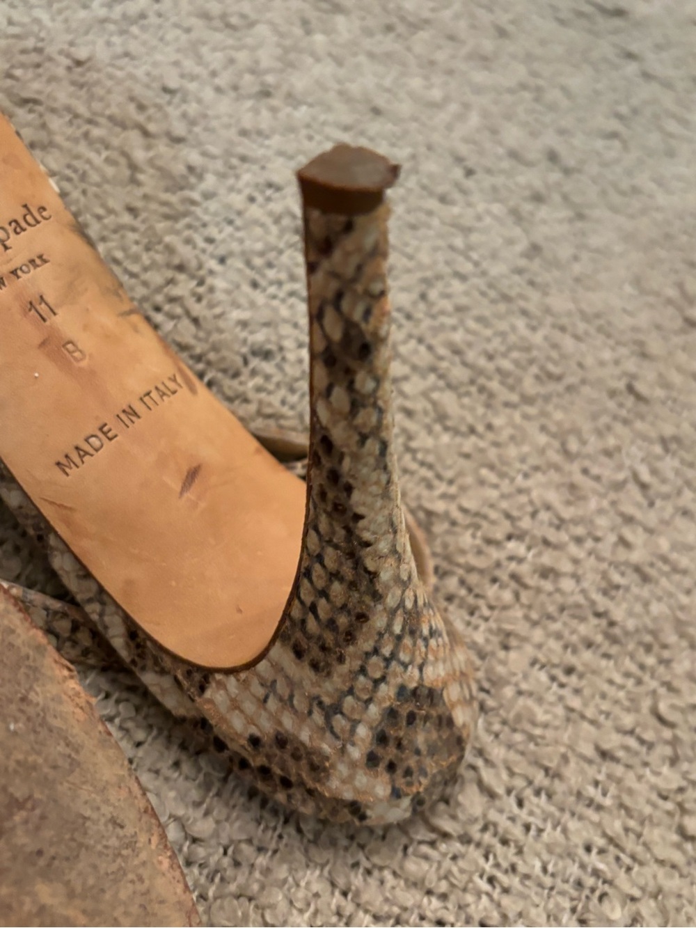 Kate Spade Python Platform Slingback Heels - Picture 11 of 11